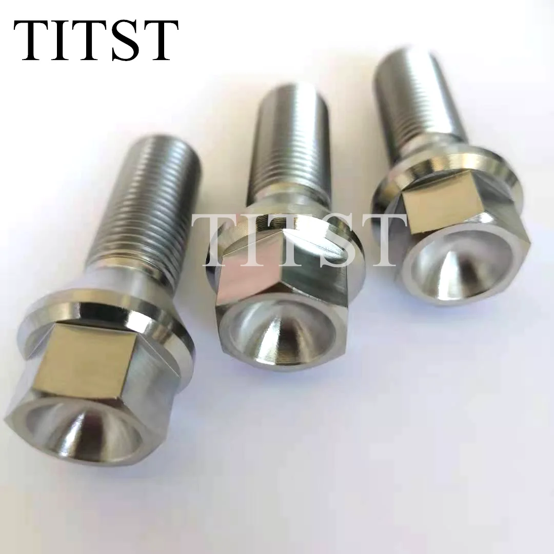 

TITST M14*28mm( Pitch1.5mm) GR5 Titanium Bolts for Car Titanium Wheel Bolts