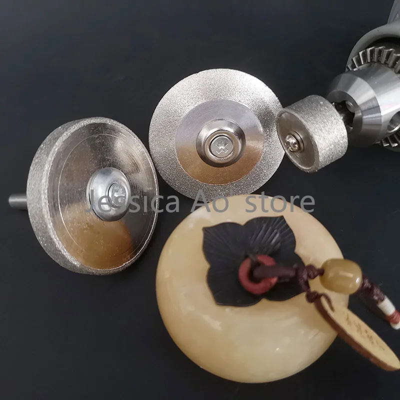 ダイヤモンド研削ホイール,20〜45mm,6mmシャンク,フラットヘッド,電動サンディングツール用,3個