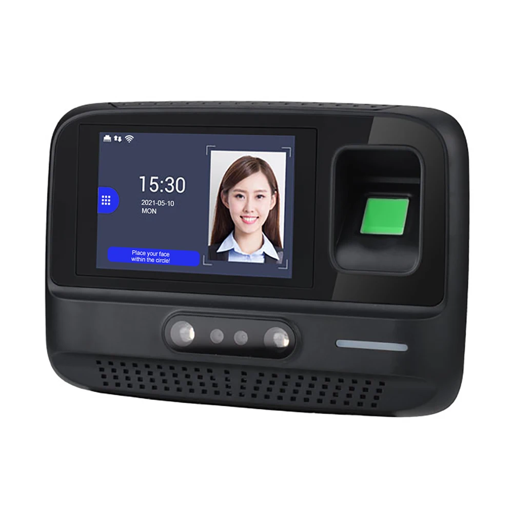 4 Inch Touch Screen WiFi Face Recognition Time Attendance Machine Office Employee Assistant Managment Facial Clock