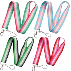 YL613 LGBT Rainbow Gay pride Lanyard For Keychain ID Card Cover Mobile Phone Badge Holder Key Ring Neck Straps Accessories