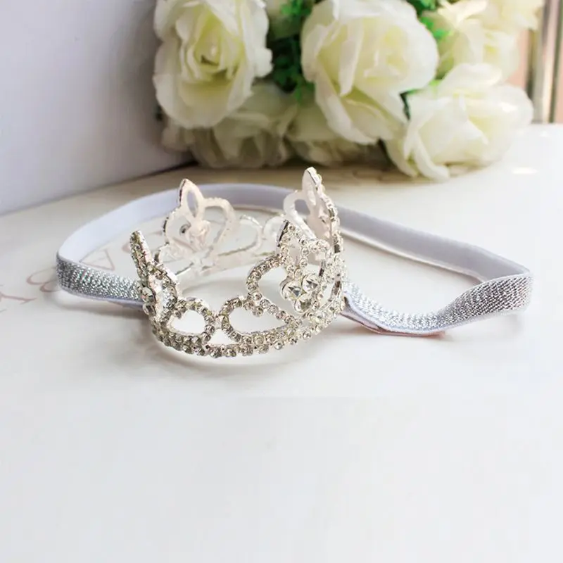 Baby Kids Girls Princess Rhinestone Crown Headband Newborn Tiara Photography Props Accessories