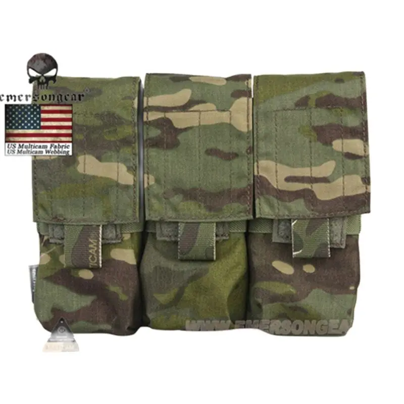 Emersongear LBT Style M4 556 762 Triple Magazine Pouch MOLLE Combat Mag Pouch Paintball Mag Holder Airsoft Gear