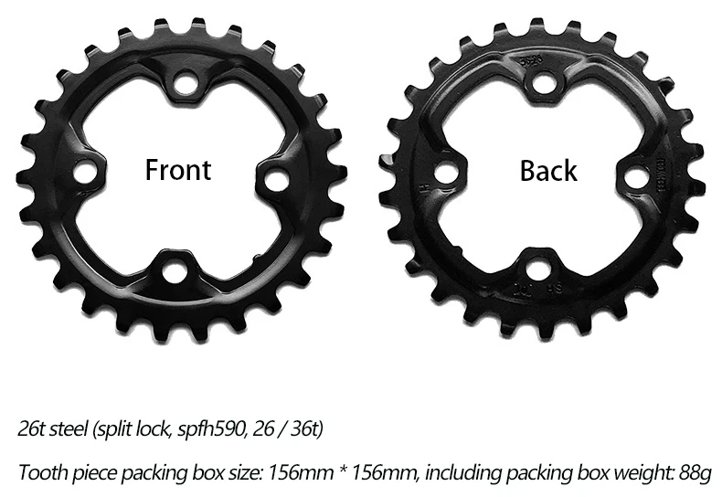 PROWHEEL MTB Kettenblatt 104/64BCD Doppelkettenblätter 26T 28T 36T 38T Mountainbike-Kettenblatt 10S/11S Kompatibel MTB Kurbelgarnitur – Detail 3