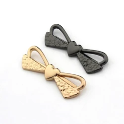 2pcs Metal Heart Bowknot Buckle Fashion Decoration Shoes Clasp for Handbag Bag Garments Hardware Closure Bag Parts Accessories