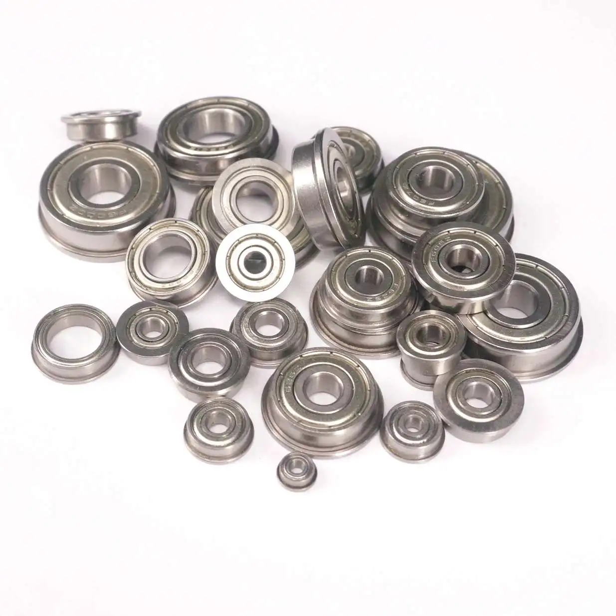 10pcs I.D 7-12mm ABEC1 ABEC3 Metal Shielded Deep Groove Flanged Flange Bearing Toy DIY Trundle F698 699 607 609 63800 6900 608ZZ