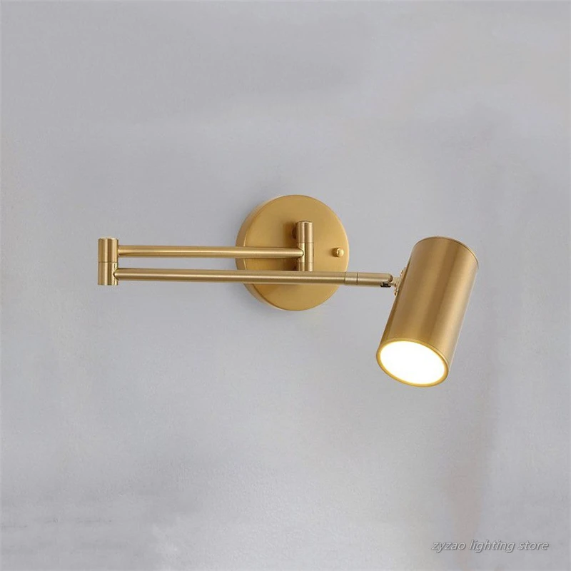 Imagem -02 - Folding Telescópica Rocker Wall Light com Haste Longa Quarto Simples Nórdico Lâmpada de Parede de Cabeceira Sala de Fundo Wall Decor Lâmpada Led