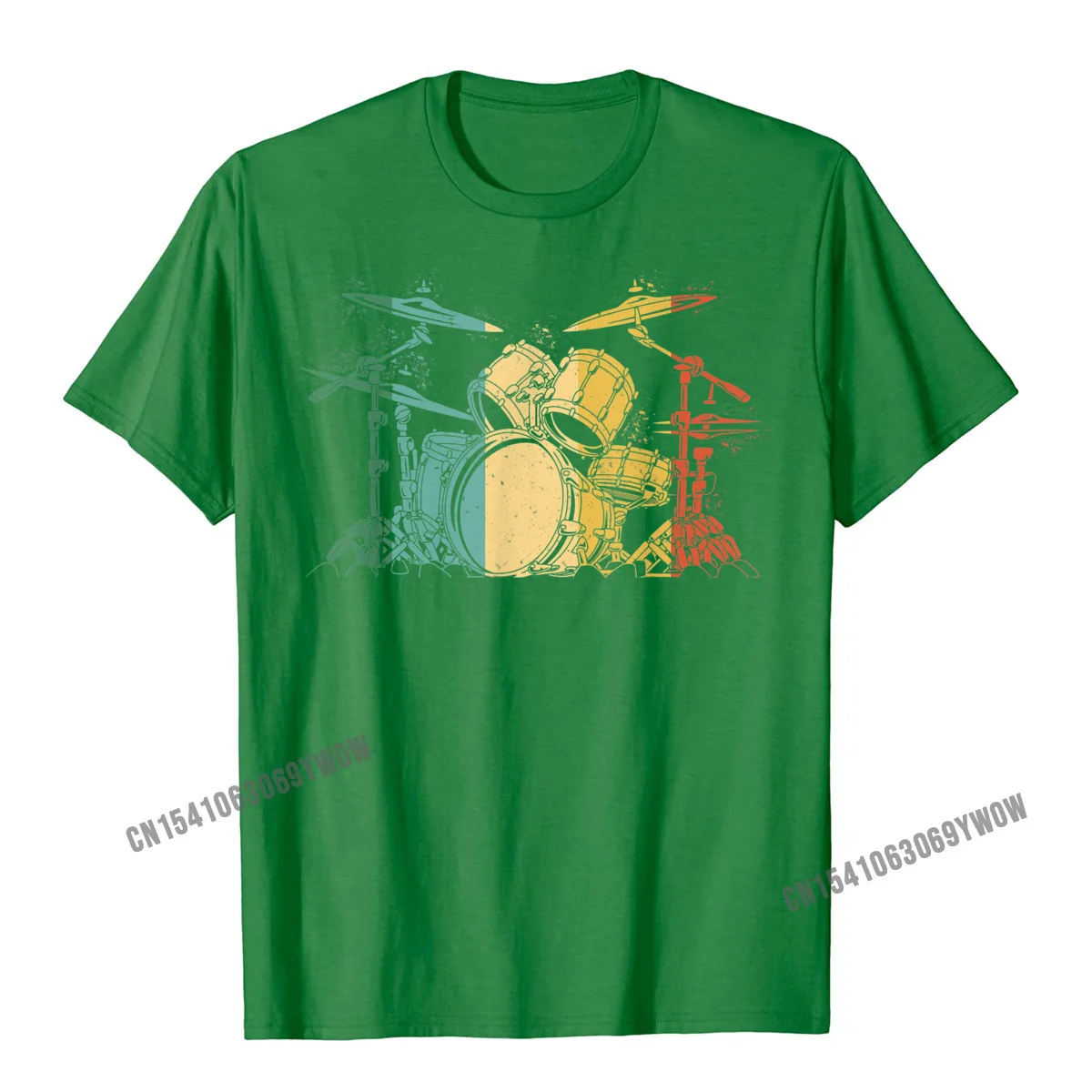 Drummer Vintage Drum Set Drumset Drummers Drumming Funny T-Shirt Harajuku Cotton Men T Shirt Custom Tshirts Classic Prevalent