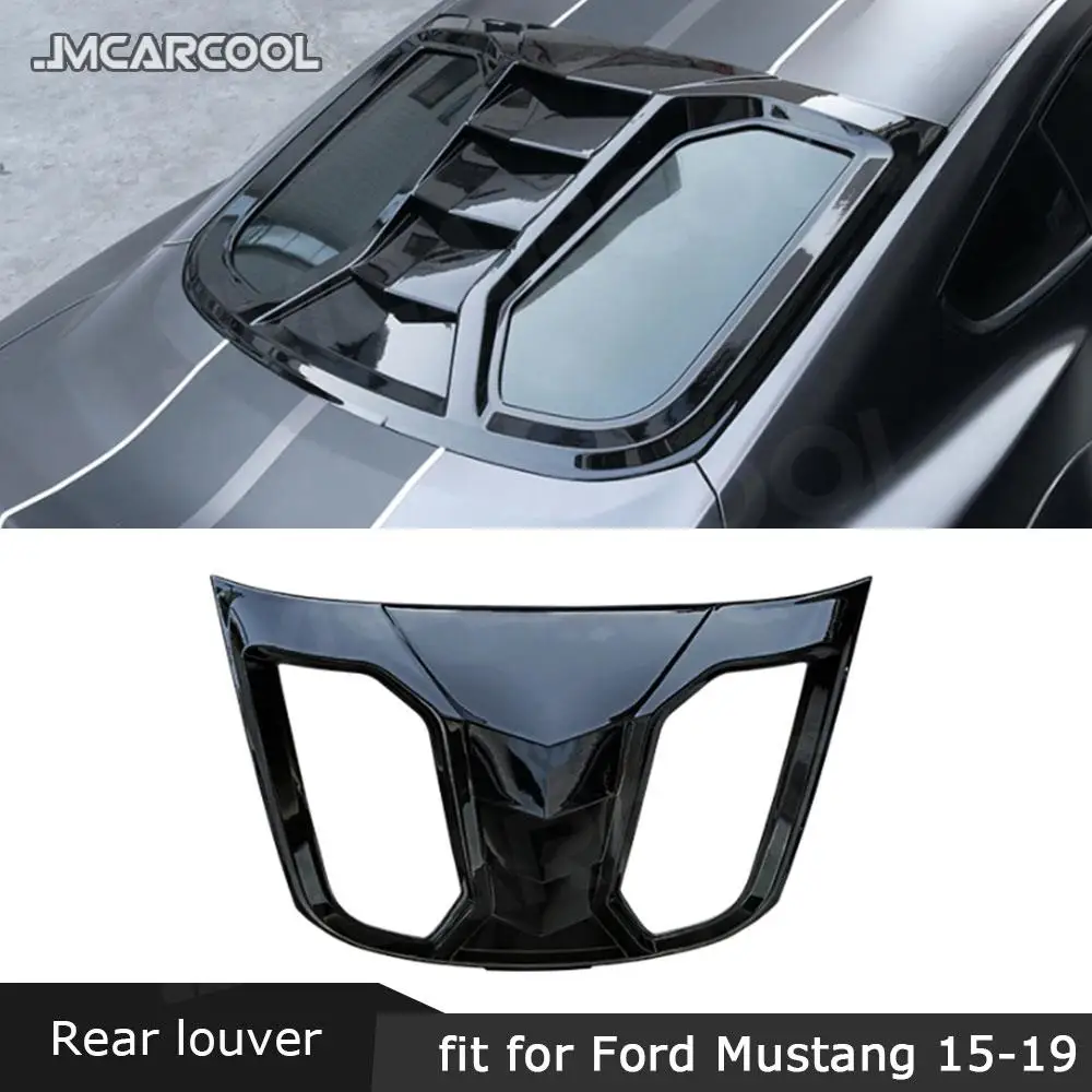 ABS Carbon Look Rear Bumper Windows louver Cover For Ford Mustang GT500 LB Style 2015- 2020 Auto Car Decoration Trim Accessories