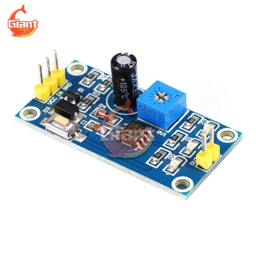 NE555 DC 5V 12V Time Delay Relay Integrated Test Button Module Board DIY Timer Switch Controller Adjustable Module 0-150 Second