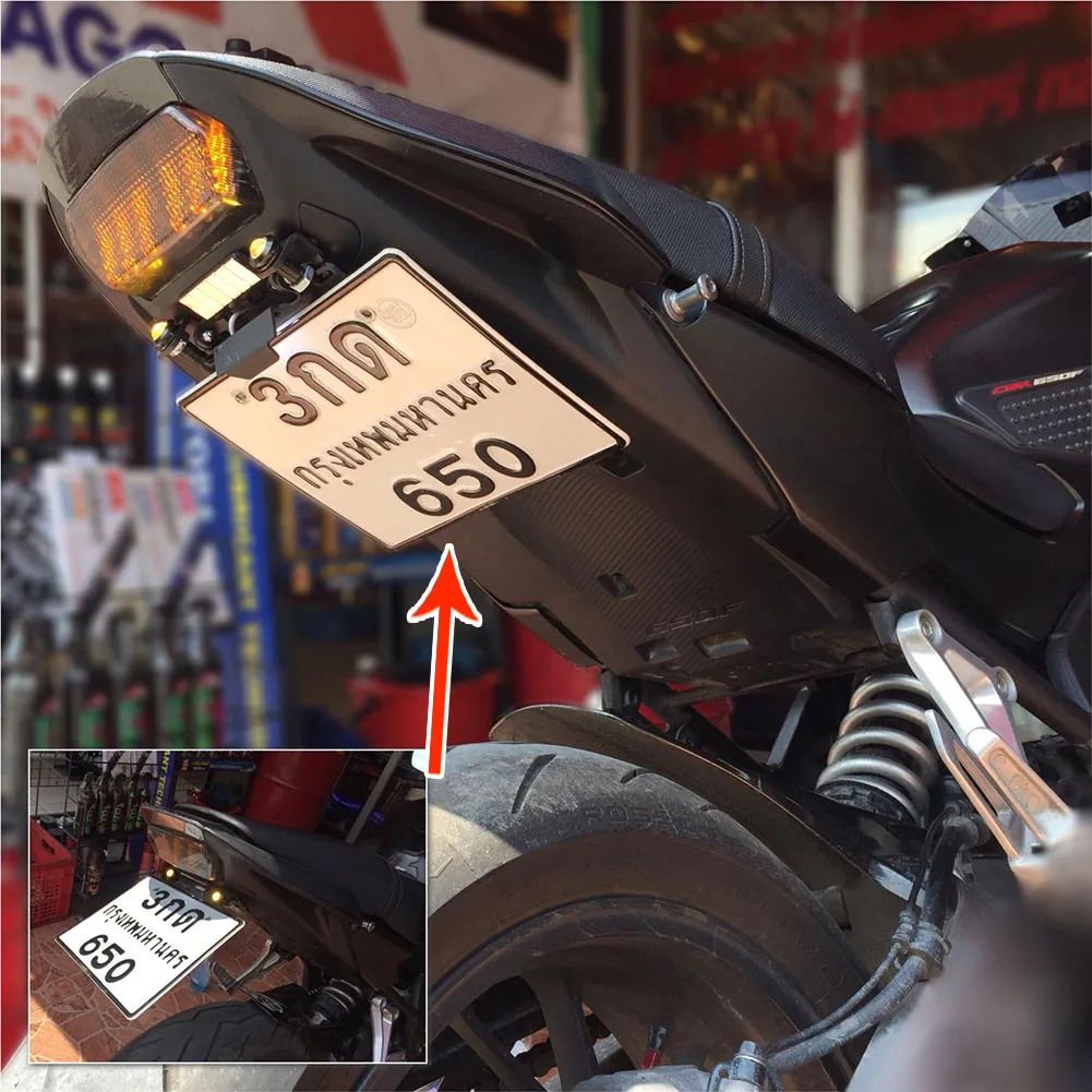 CNC Motorcycle License Plate Holder For Benelli TNT 125 TNT125 TRK502 Leoncino TRK 502 TNT 300 TNT300 For Benelli 600 Benelli600