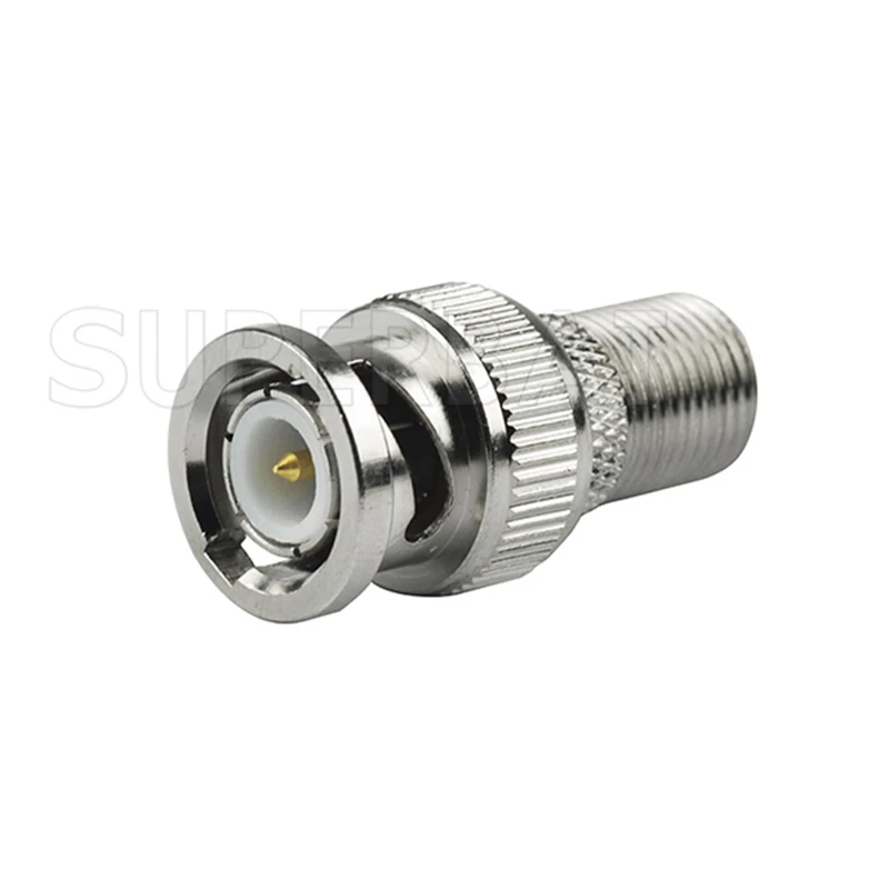 Superbat 5Pcs BNC-F อะแดปเตอร์ BNC ชายไป F หญิงตรง RF Coaxial Connector