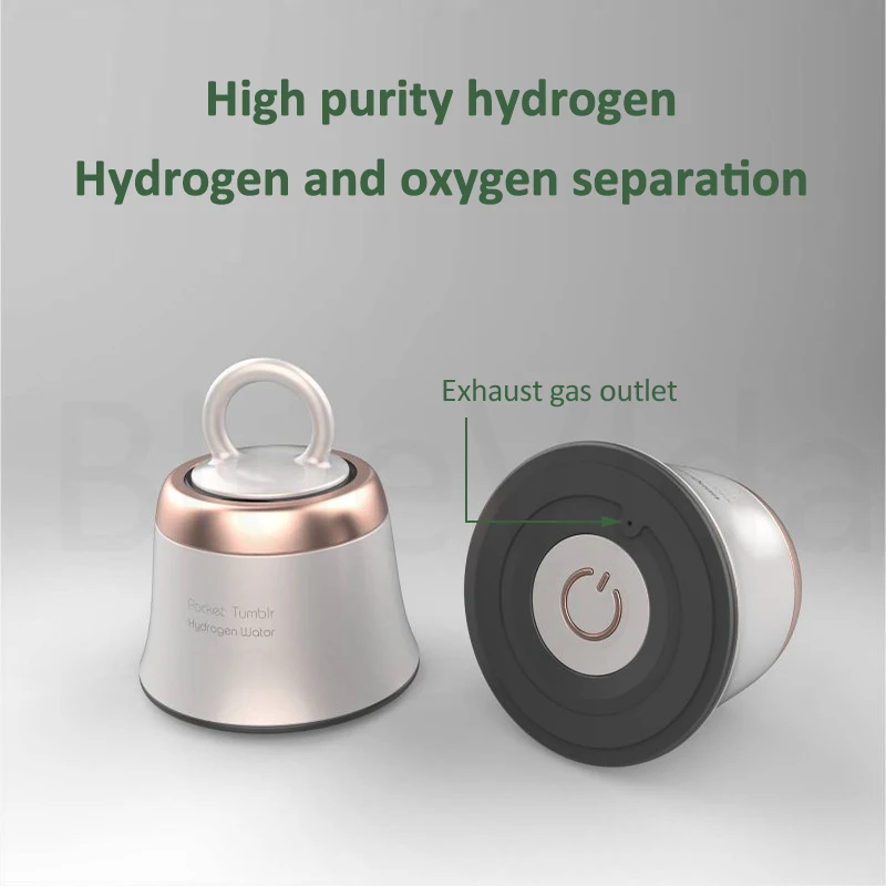 Bluevida Smallest Portable Pocket Hydrogen Rich Water Generator Bottle DuPontN117 SPE/PEM dual chamber Travel Hydrogen Generator