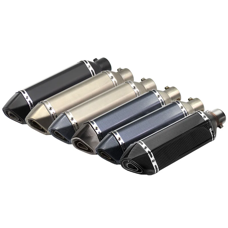 Inlet 51mm Motorcycle Exhaust Pipe Muffler DB Killer Motorbike Escape Moto Slip On Universal for CBR300 CBR400 CBR500 CB600F etc