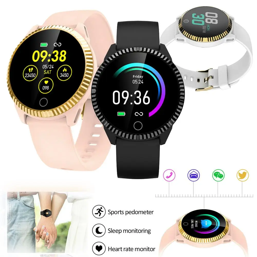 Fitness Tracker Smart Watch Heart Rate Monitor Pedometer Calories Sport Wristwatch for iOS Android Men Women Boys Girls