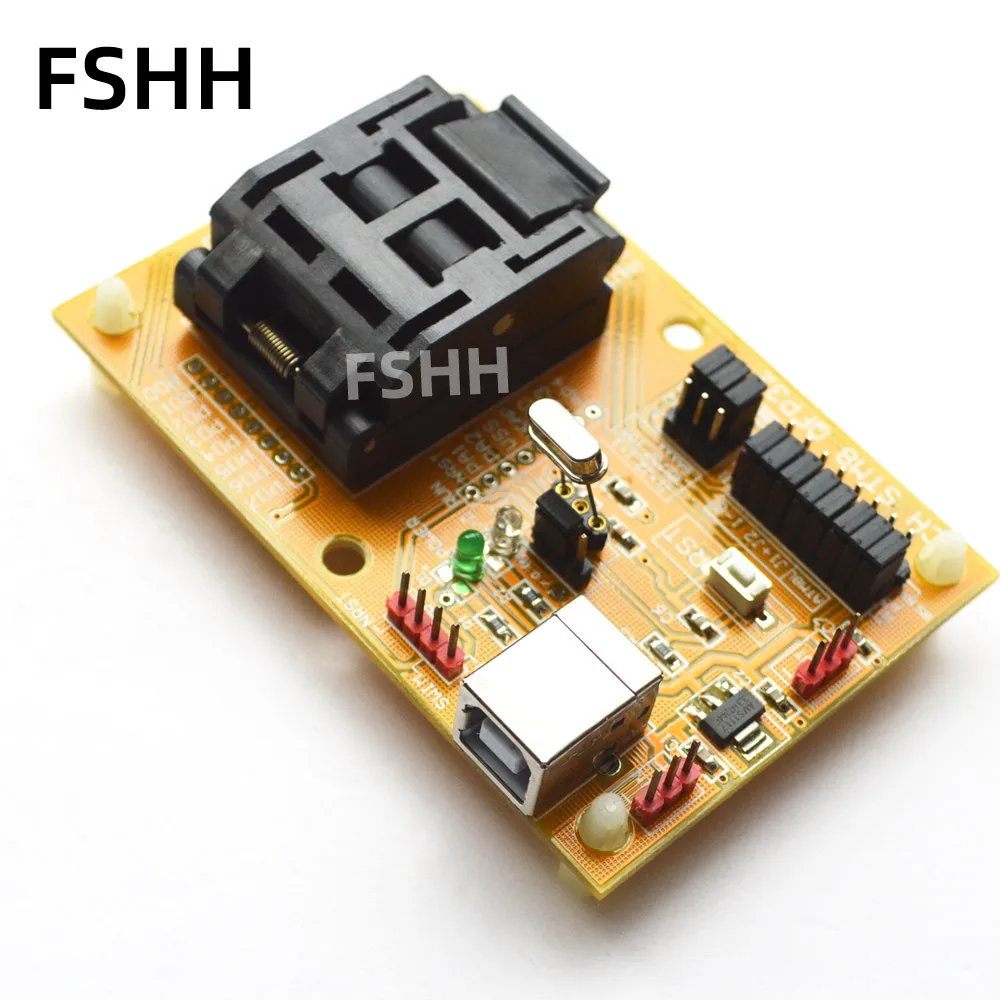 STM8-QFP32 Adaptador Programador, Baixar Core Board, Baixar Seat, Soquete de teste, TQFP32, LQFP32, STM8S, STM8L, STM8A