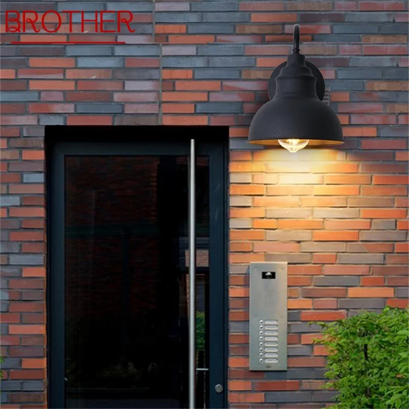 

BROTHER Outdoor Wall Lamp Sconces Classical LED Lighting Waterproof IP65 Home Decorative For Porch