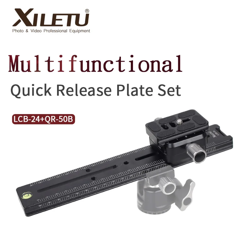 XILETU LCB-24B Track Dolly Slider Focusing Focus Rail Slider & Clamp and QR Plate Meet Arca Swiss For DSLR Camera Canon