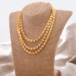 120CM Indian Women's Necklace Gold Color Dubai Wedding Long Chain Accessory African Luxury Gift for Brides