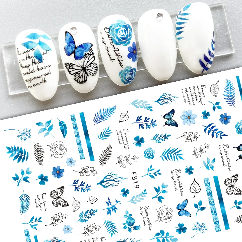 Winter Xmas 3D Nail Sticker Christmas Elk Santa Snowflake Deer Cartoon Slider Design Polish Nails Decals Nail Art DIY Decor