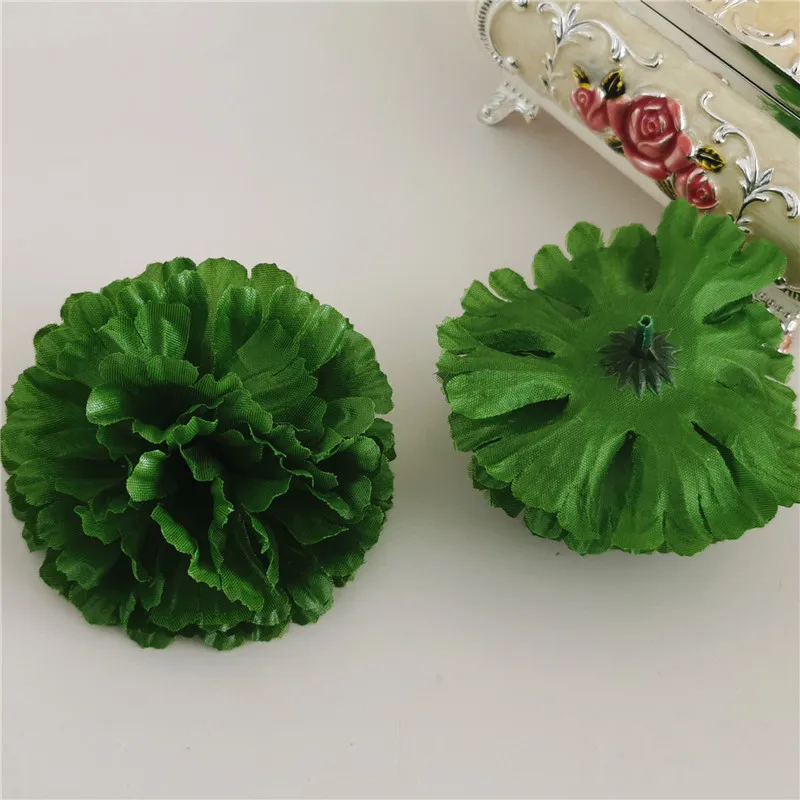 200PCS 9CM 15COLORS artificial carnation Silk flower DIY wedding decoration flowers wall  flower bouquet kissing ball making