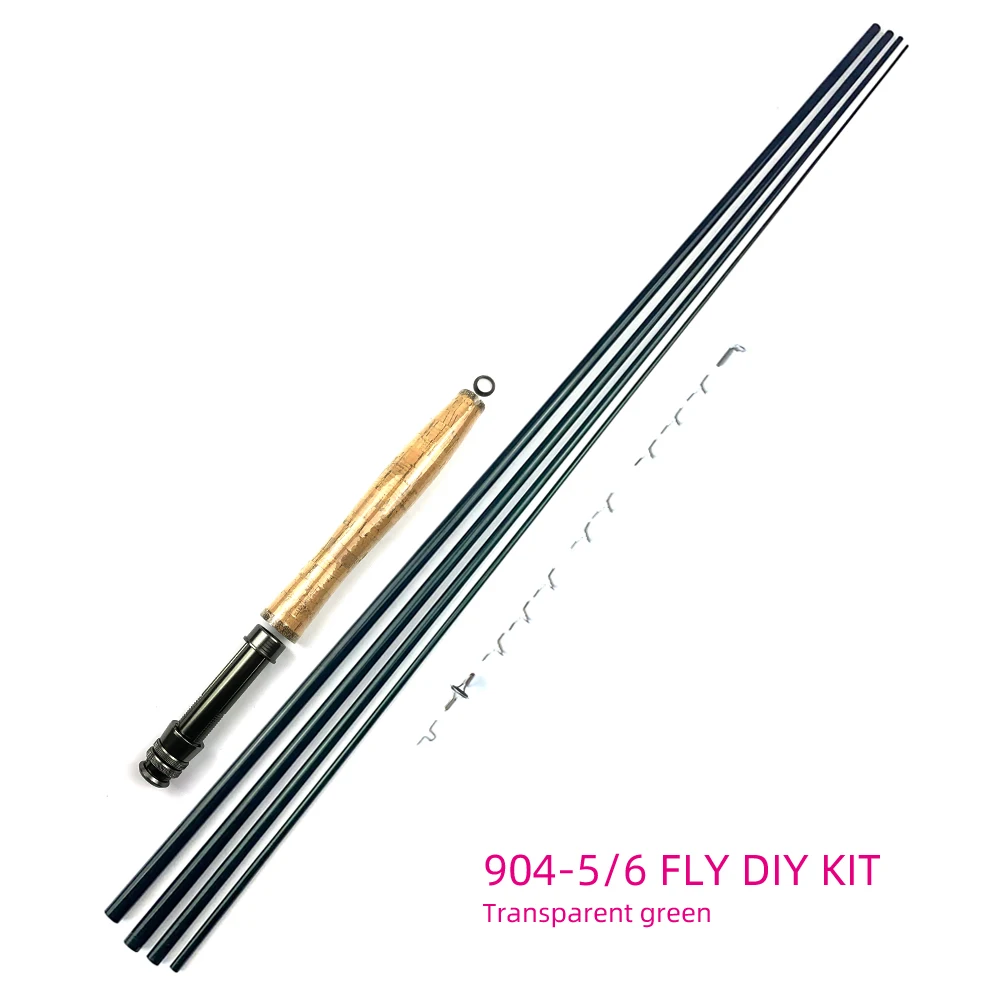 NooNRoo IM6 Carbon fly fishing rod #5/6 at 2.7m fly fishing rod 4 sections in the trout fish Bulk assembly kit