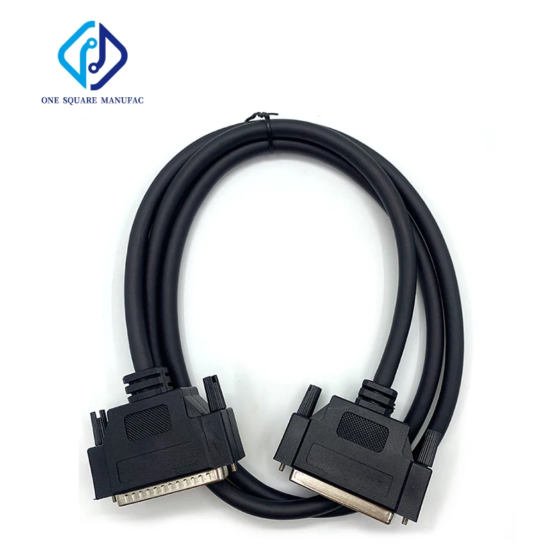 HDB50 Industrial-grade Three-row 50 Connection Cable Male to Female DB50 Core Data Cable For Holes Double Shielded Copper Wire