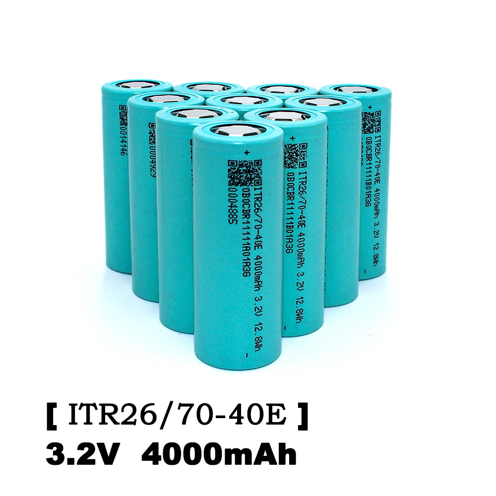 Lifepo4 26700 3.2V 4000mah Rechargeable Battery 3C-5C Discharge For DIY Power Tool E-Bike Scooter Solar Energy Storage Batter