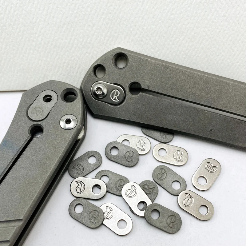 Custom Made Titanium Alloy Pocket Knife Clip Filler Tab For CR Chris Reeve Large Small Sebenza Umnumzaan Clips Patch DIY Tools