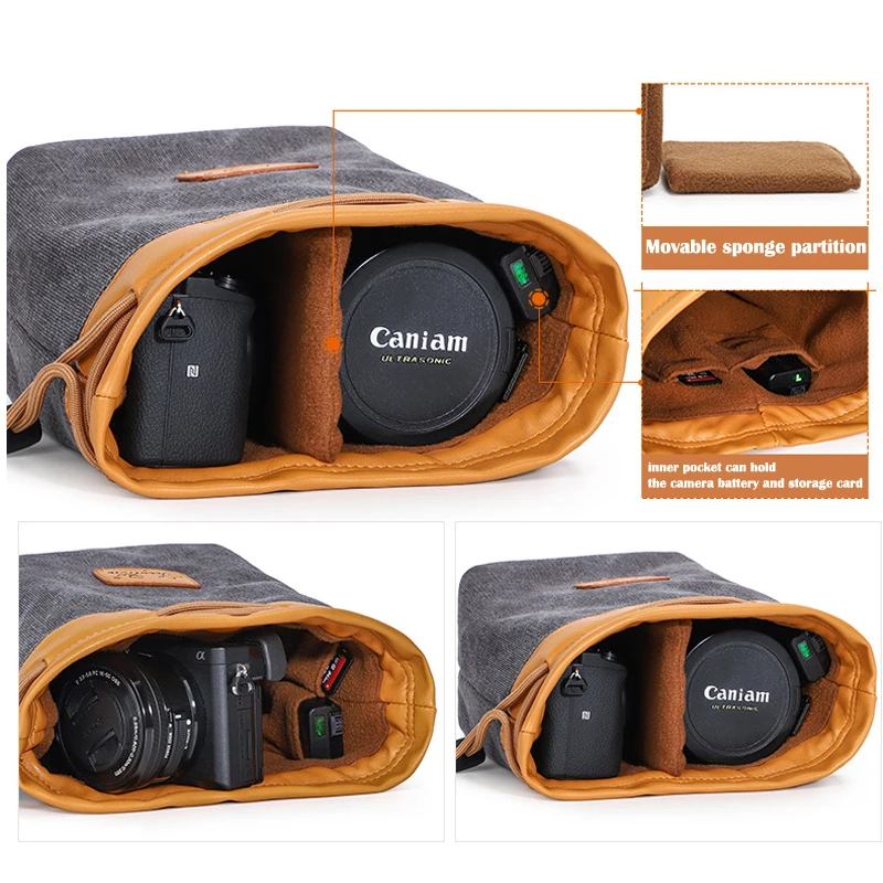 Сумка для цифровой зеркальной камеры холщовая водонепроницаемая крышка карманная линза мягкий чехол для Nikon D40 D90 D800 D610 D80 D3200 D3300 D3400 D7100