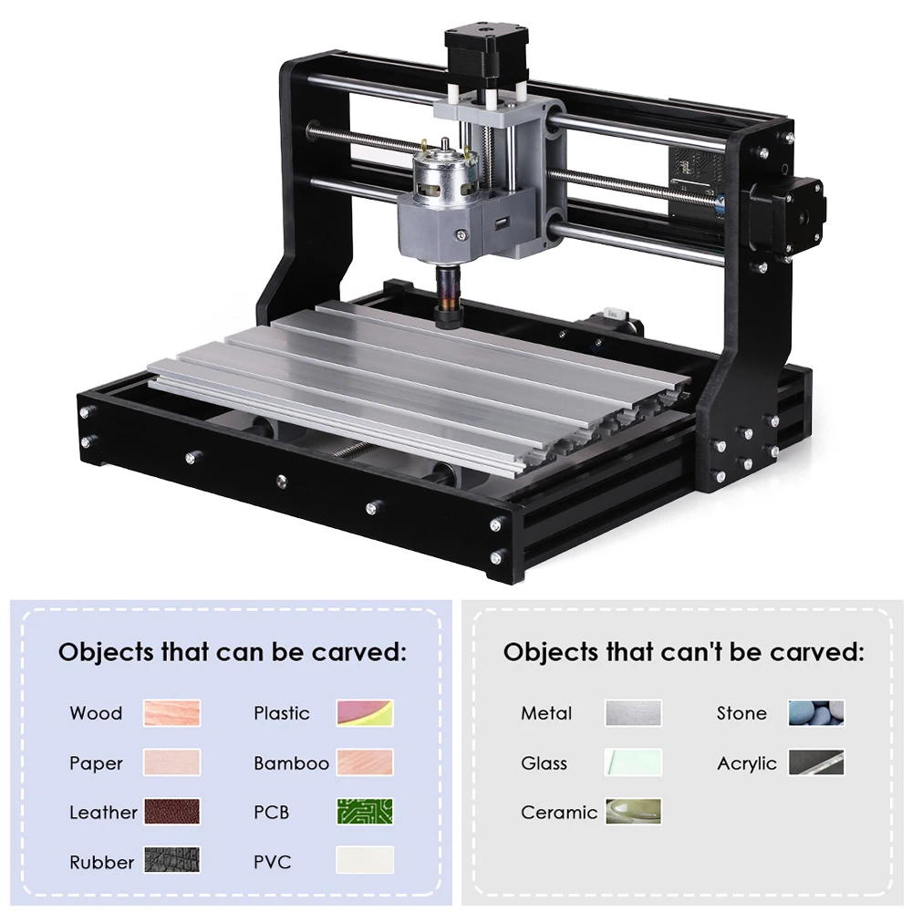 CNC3018 Engraving Machine DIY CNC Router Kit Mini GRBL Control 3 Axis for PCB PVC Plastic Wood Carving Milling Engraving Machine