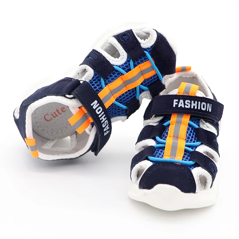 Boys and Girls sandals Summer brand open toe toddler Shoes Comfortable Net surface leather sandals baby orthopedic shoes New