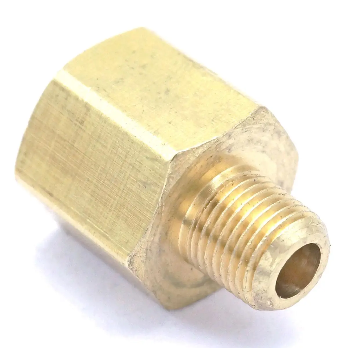 Fêmea Brass Pipe Fitting Connector Adaptador, manômetro, ar, gás, combustível, pressão da água, 229 PSI, 1/8 ", NPT, Male x 1/4"