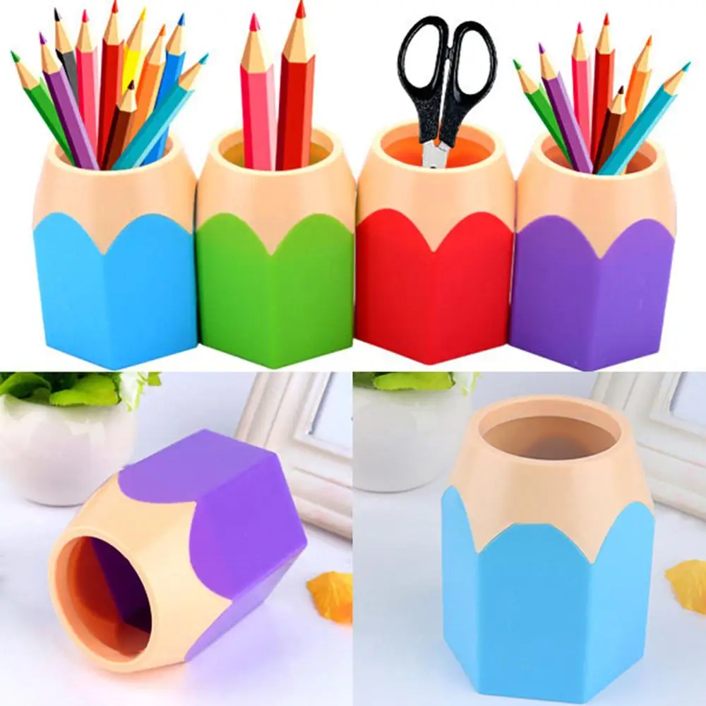 Creative Makeup Brush Holder Pen Vase Pencil Pot Tidy  Stationery Storage Organizer Desk Container Pen Holders