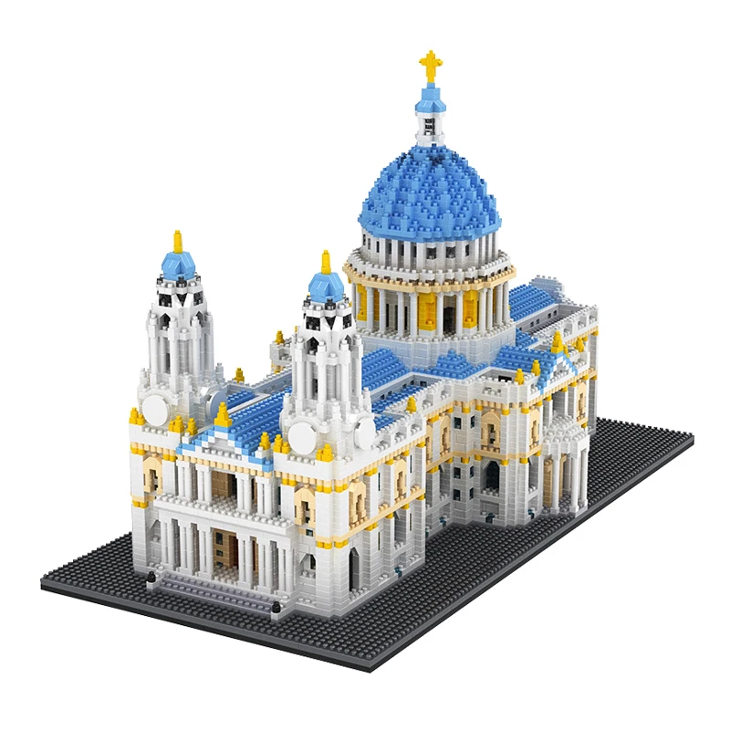 7053pcs Mini City Street View St. Paul\'s Cathedral Model Building Blocks DIY Famous Architecture Bricks Toy for Children Gifts