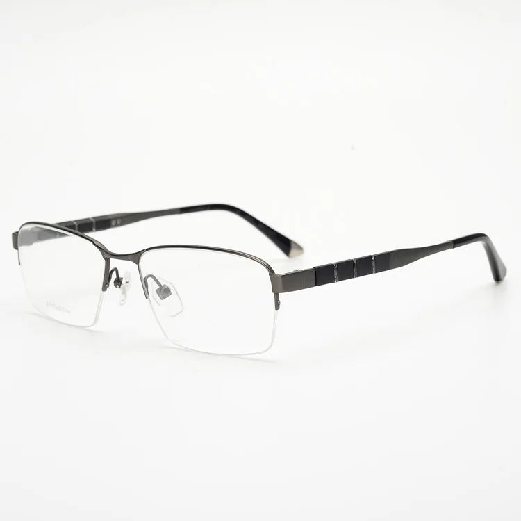 

New Men's Business Myopia Half-Frame Glasses Ultra-Light Pure Titanium Glasses Frame