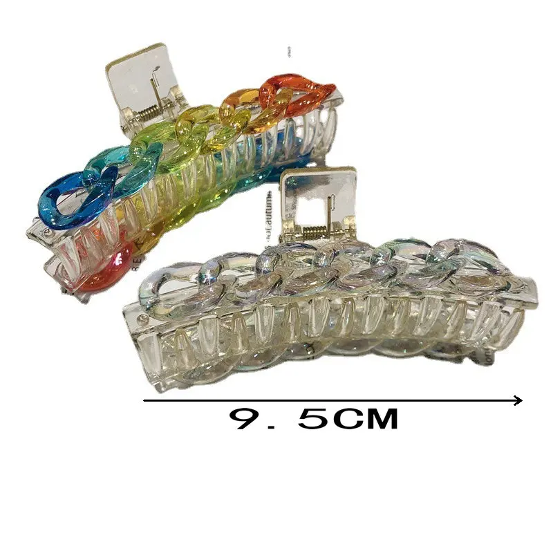 Модная акриловая заколка для волос, крупные Когти для макияжа, аксессуары для густых волос для женщин, Корейская Переливающаяся заколка, новинка 2021, заколки для волос