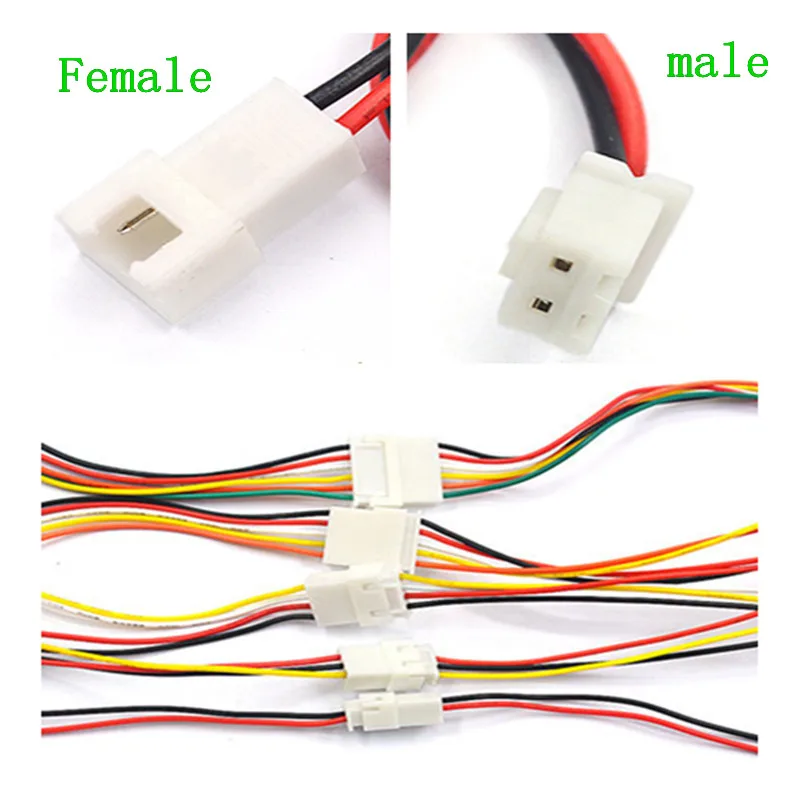 5 Sets JST XH2.54 XH 2.54mm Wire Cable Connector 2/3/4/5/6 Pin Pitch Male Female Plug Socket 200MM Wire 26AWG