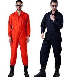 Men Work Overalls Working Uniforms Workshop Mechanic Clothes Siamese Elastic Waist Overalls Coverall Overol De Trabajo Hombre