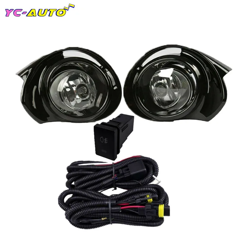 

Front Bumper Fog Light Anti-Fog Reflector Lamp Set Foglight Kit With Cable Switch Bulbs For TOYOTA PRIUS C AQUA 2015 2016 2017