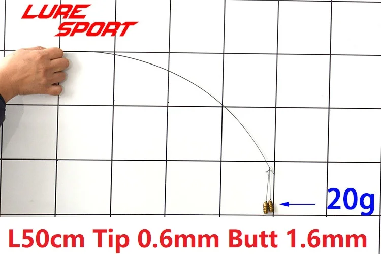 LureSport 4pcs 50cm Solid Carbon Rod Tip Blank No Paint Rod Building Components Fishing Pole Repair DIY Accessories