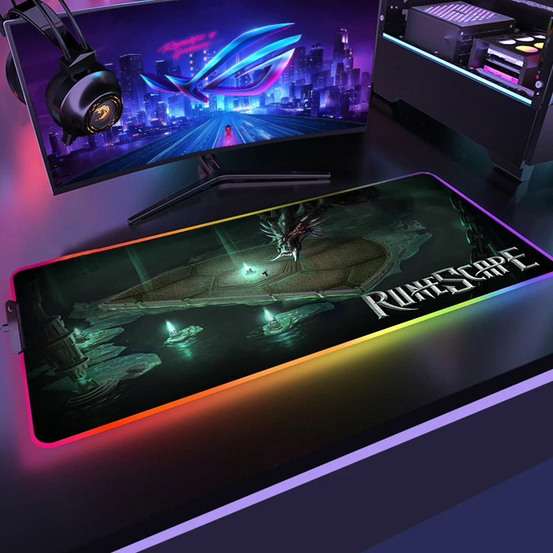 Large RGB Mouse Pad xxl Gaming Mousepad LED Mause Pad Gamer Copy Runescape Mouse Carpet Big Mause Pad Desk Pad Mat with Backlit