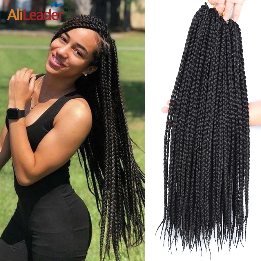 Alileader Synthetic Crochet Box Braids Hair Extensions 12Color Synthetic Box Braids Hair Extensions Crochet Synthetic Hair Braid