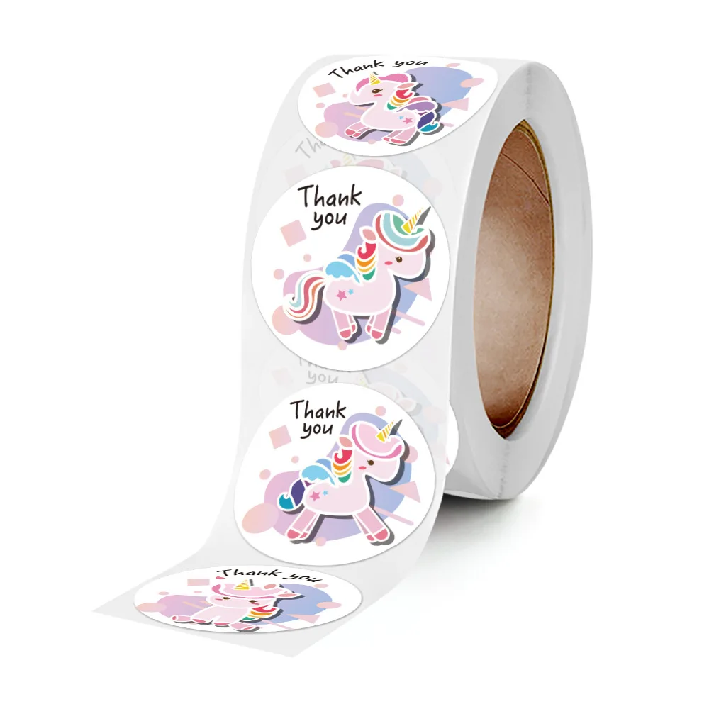 100-500pcs Unicorn Sticker Cute Animals Sticker for Kids Classic Toy Decoration School Teacher Supplies Encouragement Sticker