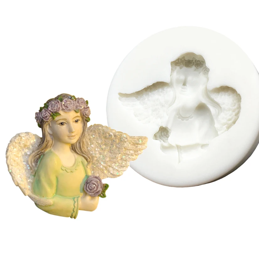 Garland Angel Girl Silicone Mold Resin Tools Sugarcraft Cupcake Baking Mold Fondant Cake Decorating Tools