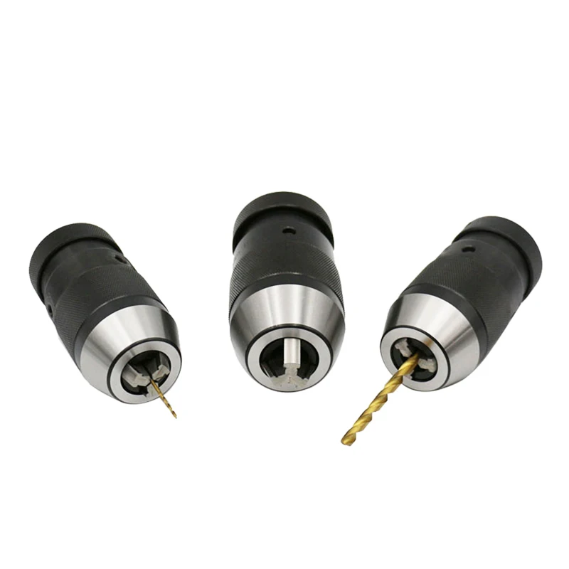 1SET straight shank C12 C16 TO B10 B12 B16 chuck collet chuck Self Tighten Keyless Drill Chuck for drilling machine