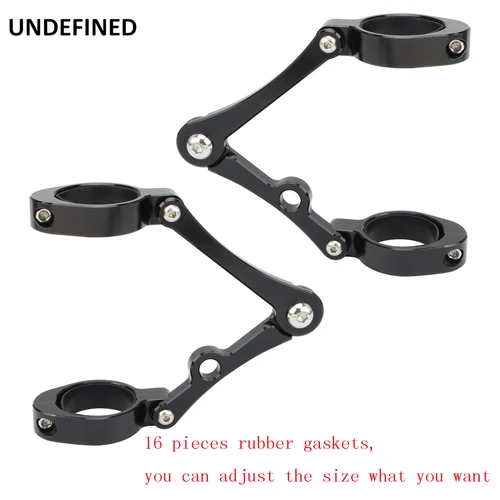 Imagen 2 del producto Soporte de faro de 33mm-58mm, abrazadera de montaje, soporte de luz de tubo de horquilla, 54mm, 49mm, 45mm, 41mm, 37mm, motocicleta Bobber Cafe Racer Universal