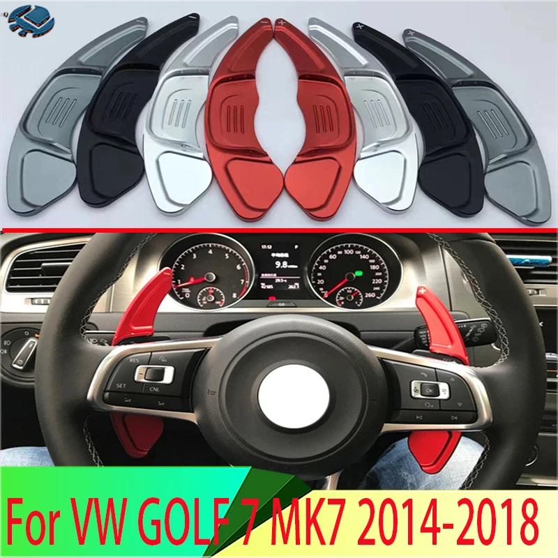 For VW GOLF 7 MK7 2014-2018 2015 2016 2017 Aluminum alloy Steering Wheel Shift Paddle Extension