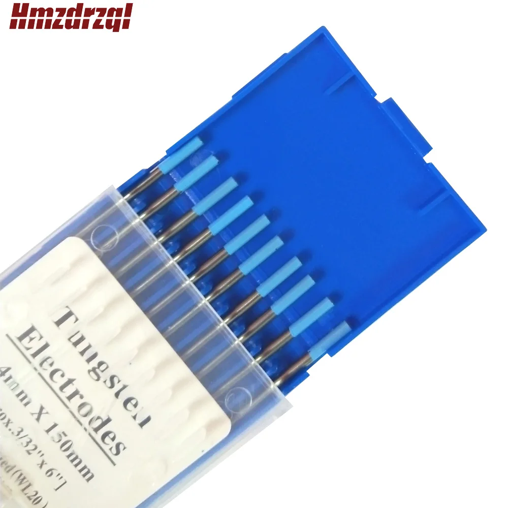 WL20 10 Piece Blue 1.0/1.6/2.0/2.4/3.0/3.2/4.0mm*150mm  Lanthanated Tungsten Electrode Head Tungsten Needle/Rod For Weldin