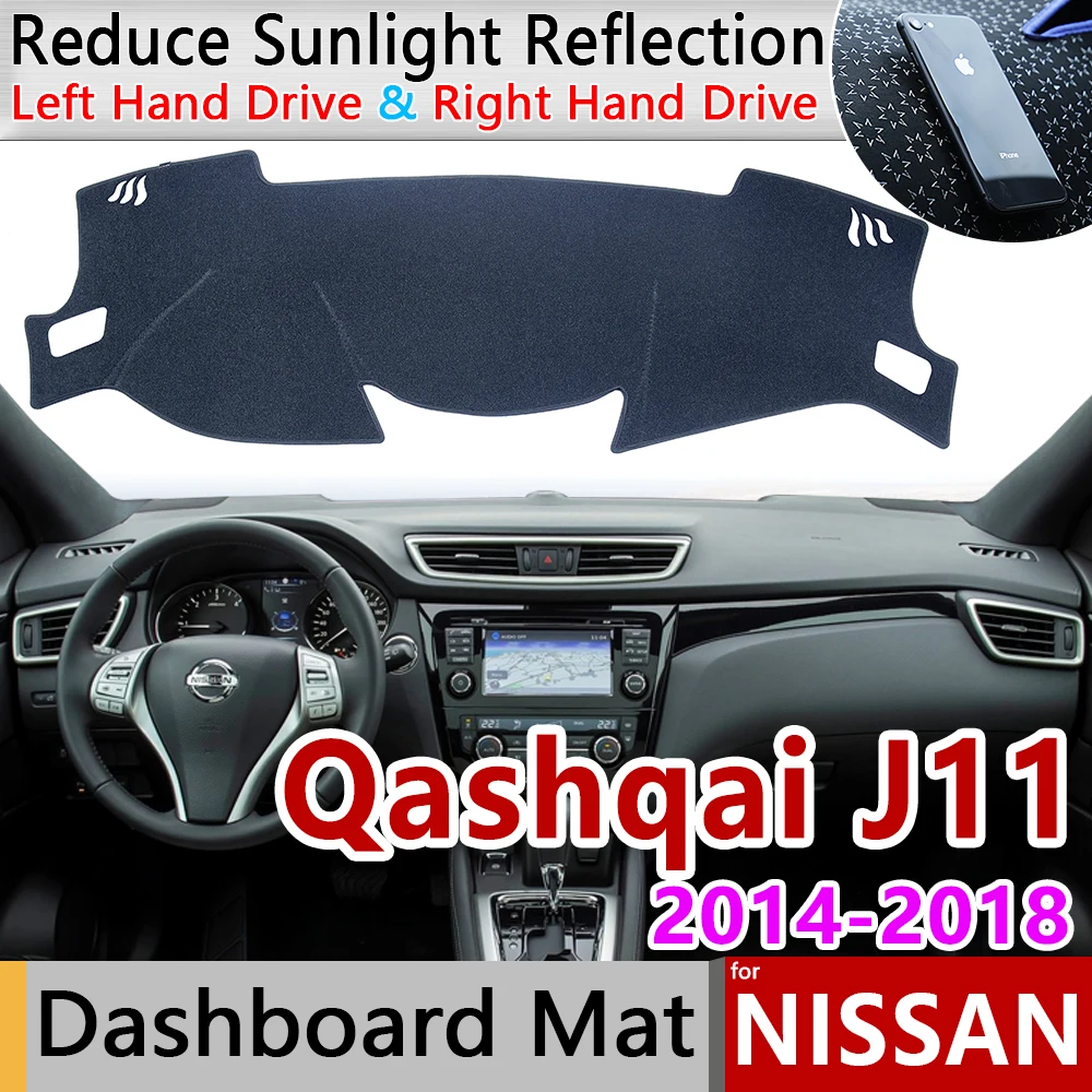 

for Nissan Qashqai J11 2014 2015 2016 2017 2018 Anti-Slip Mat Dashboard Cover Pad Sunshade Dashmat Dash Carpet Car Accessories