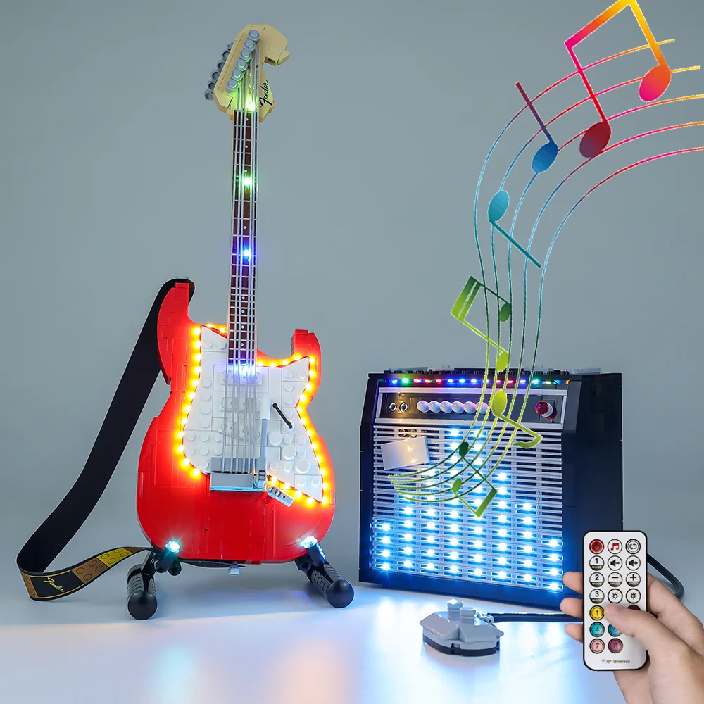 

EASYLITE LED Light Kit For Ideas 21329 Fender Moc Education DIY Toys Building Blocks Guitar Collectible Lamp Set No Model